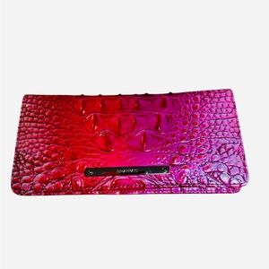 Brahmin Melbourne ADY Slim Bifold Wallet Clutch VOLTAGE VIOLET Pink Magenta